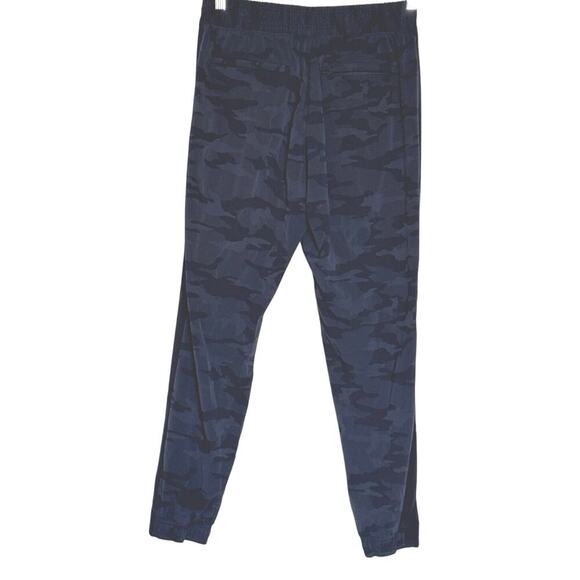 Athleta Brooklyn Camo Jogger Textured Navy Blue Comfort Sport Travel Size 6P - Picture 4 of 9